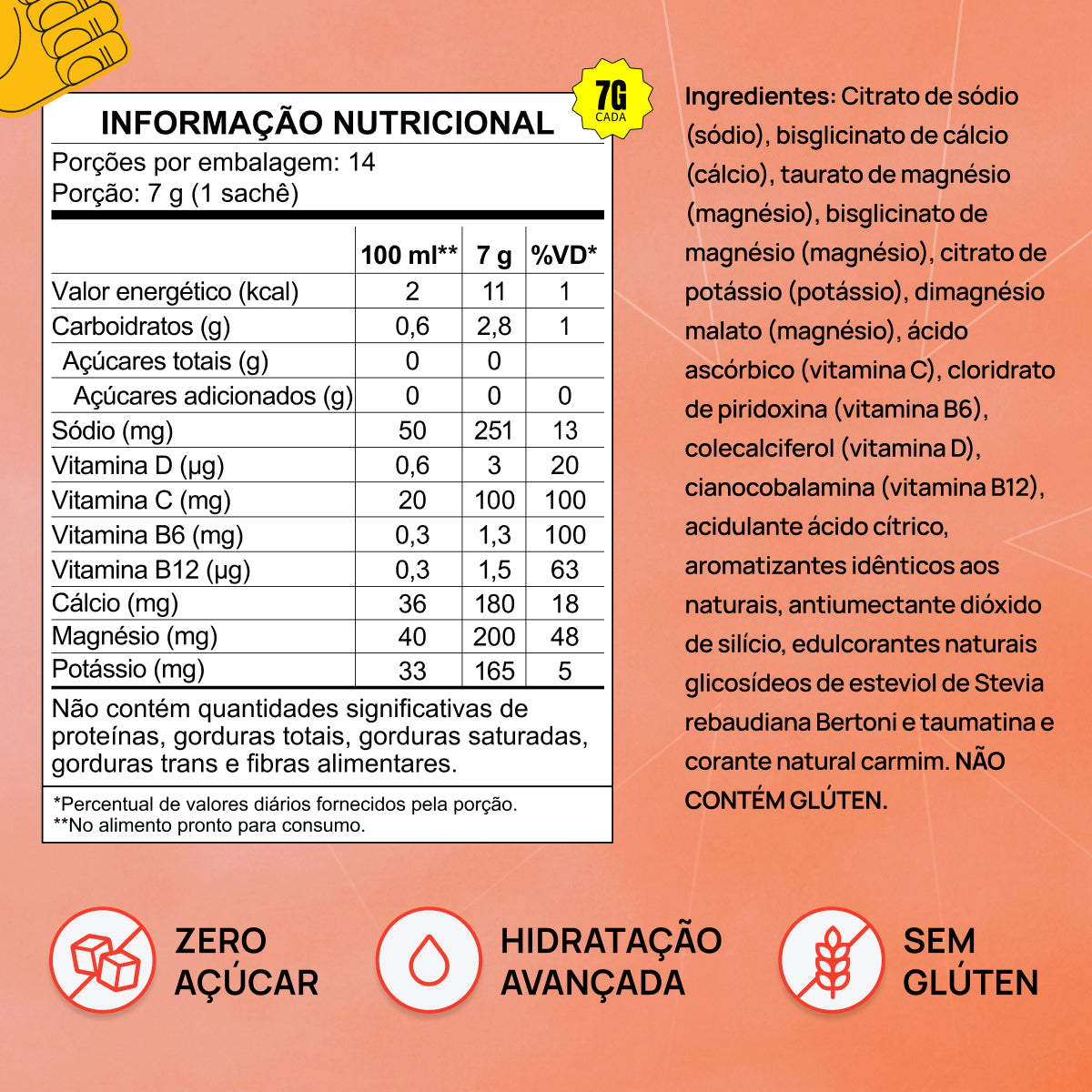 Cool ® - Suplemento de Eletrólitos Zero Açúcares — Compra Avulsa