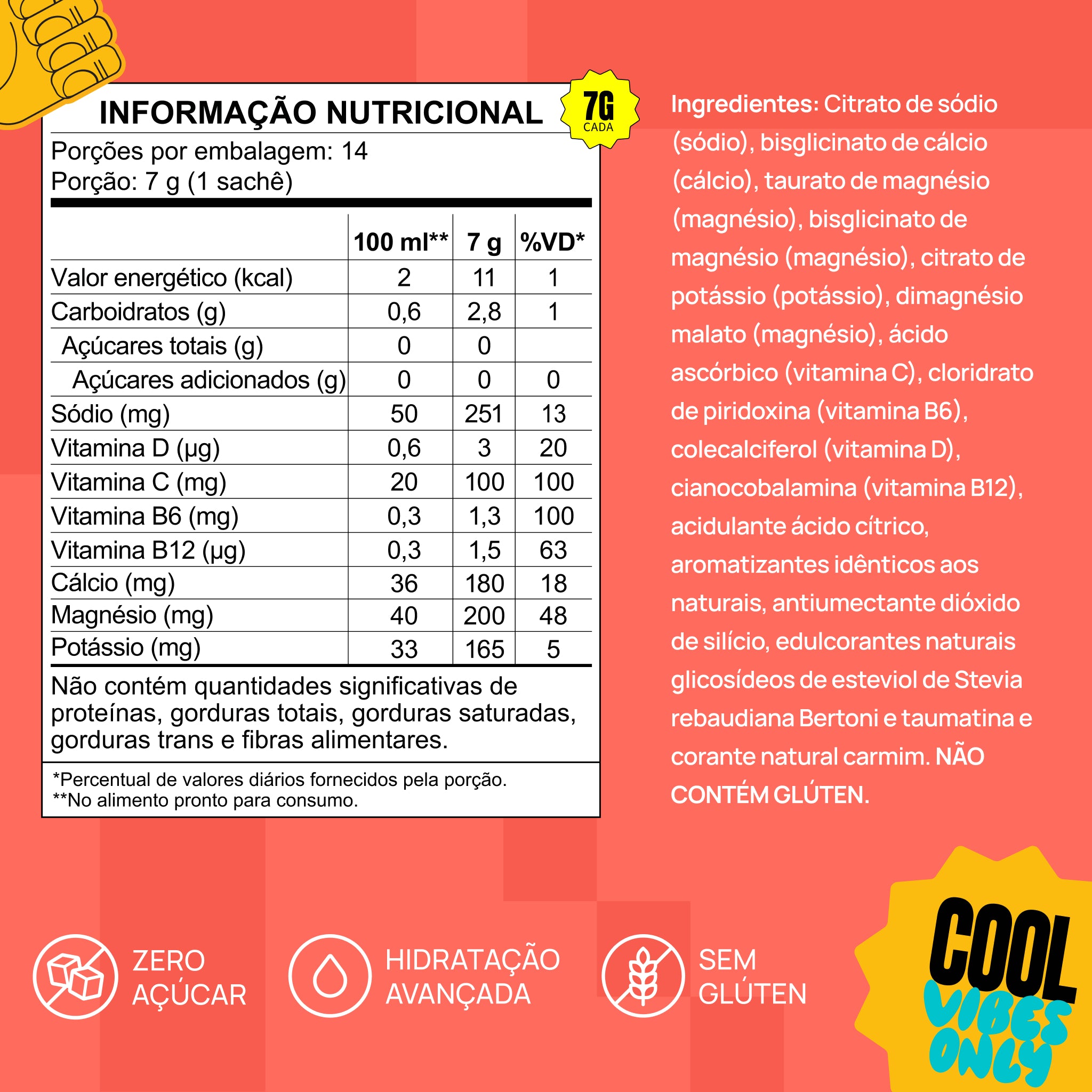 Eletrólito Cool Maçã com Pera