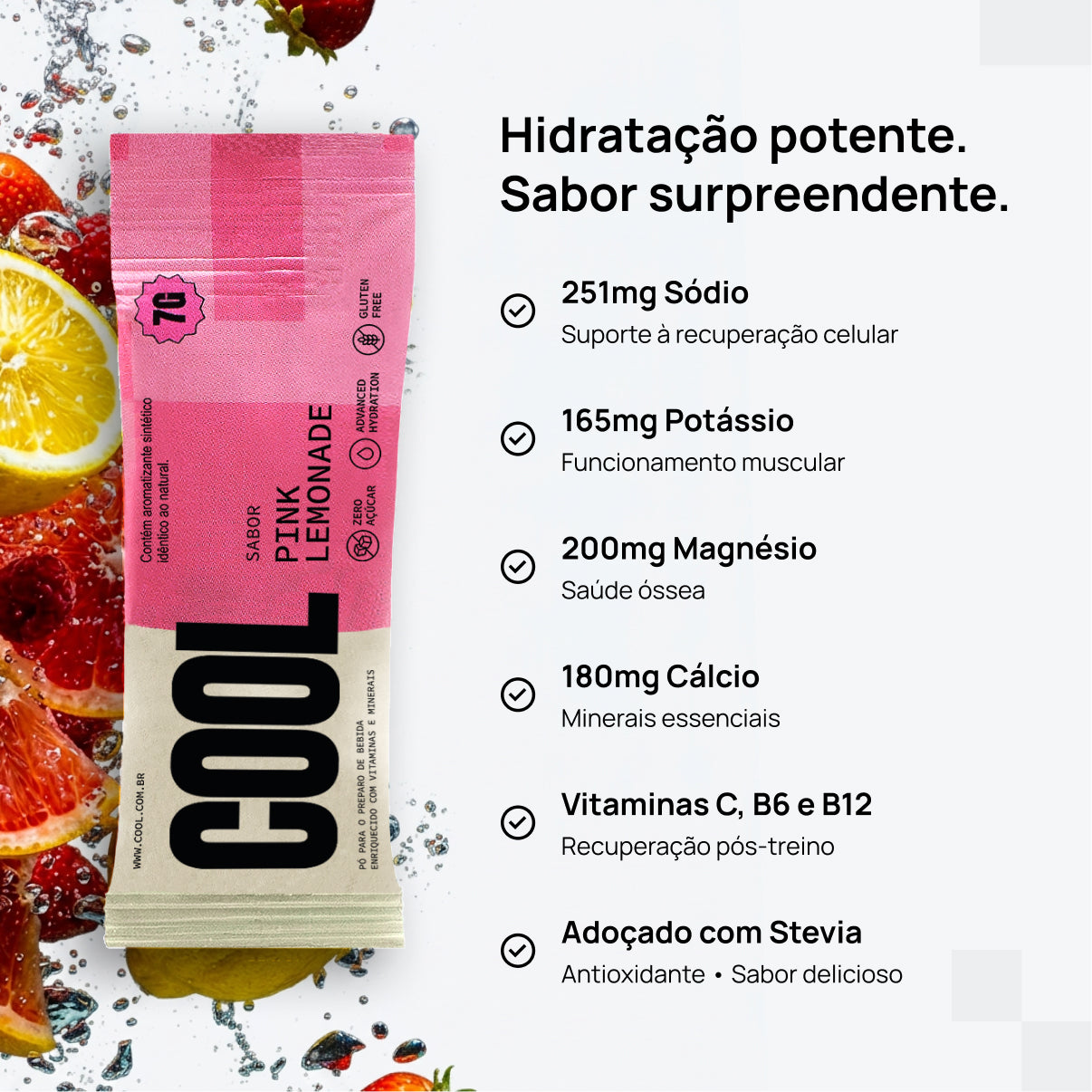 Cool ® - Suplemento de Eletrólitos Zero Açúcares — Compra Avulsa