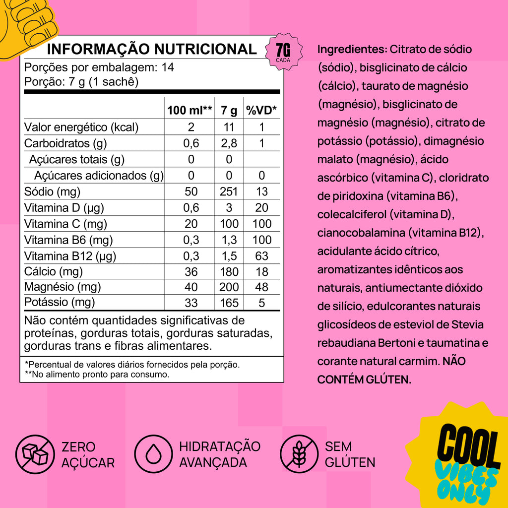 Eletrólito Cool Pink Lemonade