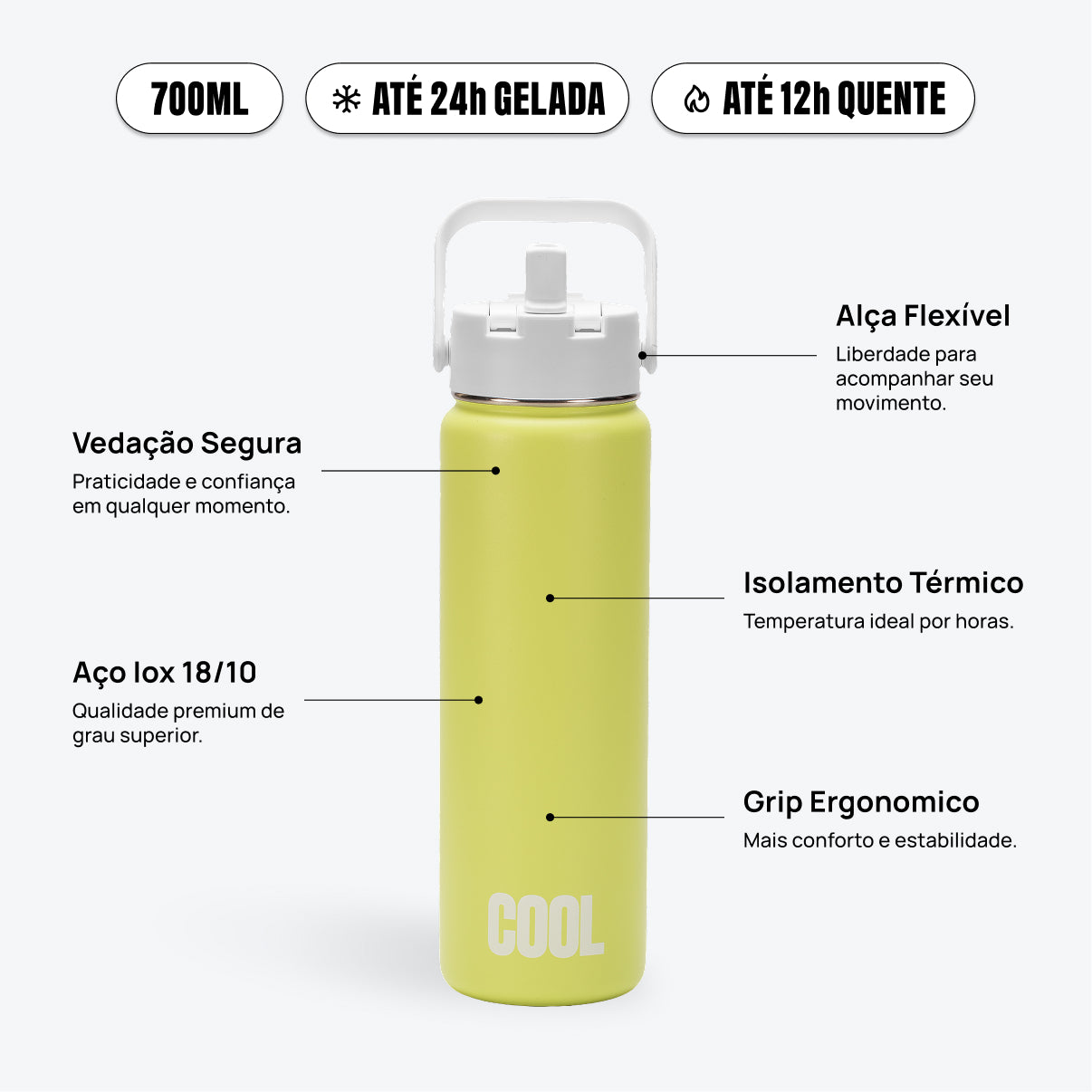 Garrafa Térmica Cool 700ML