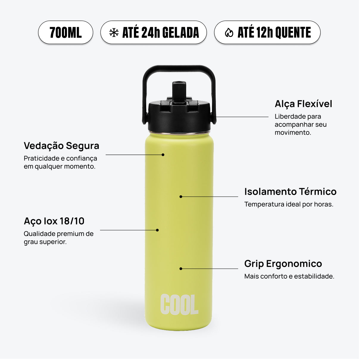 Garrafa Térmica Cool 700ML