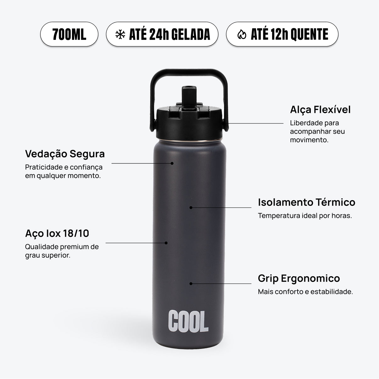 Garrafa Térmica Cool 700ML