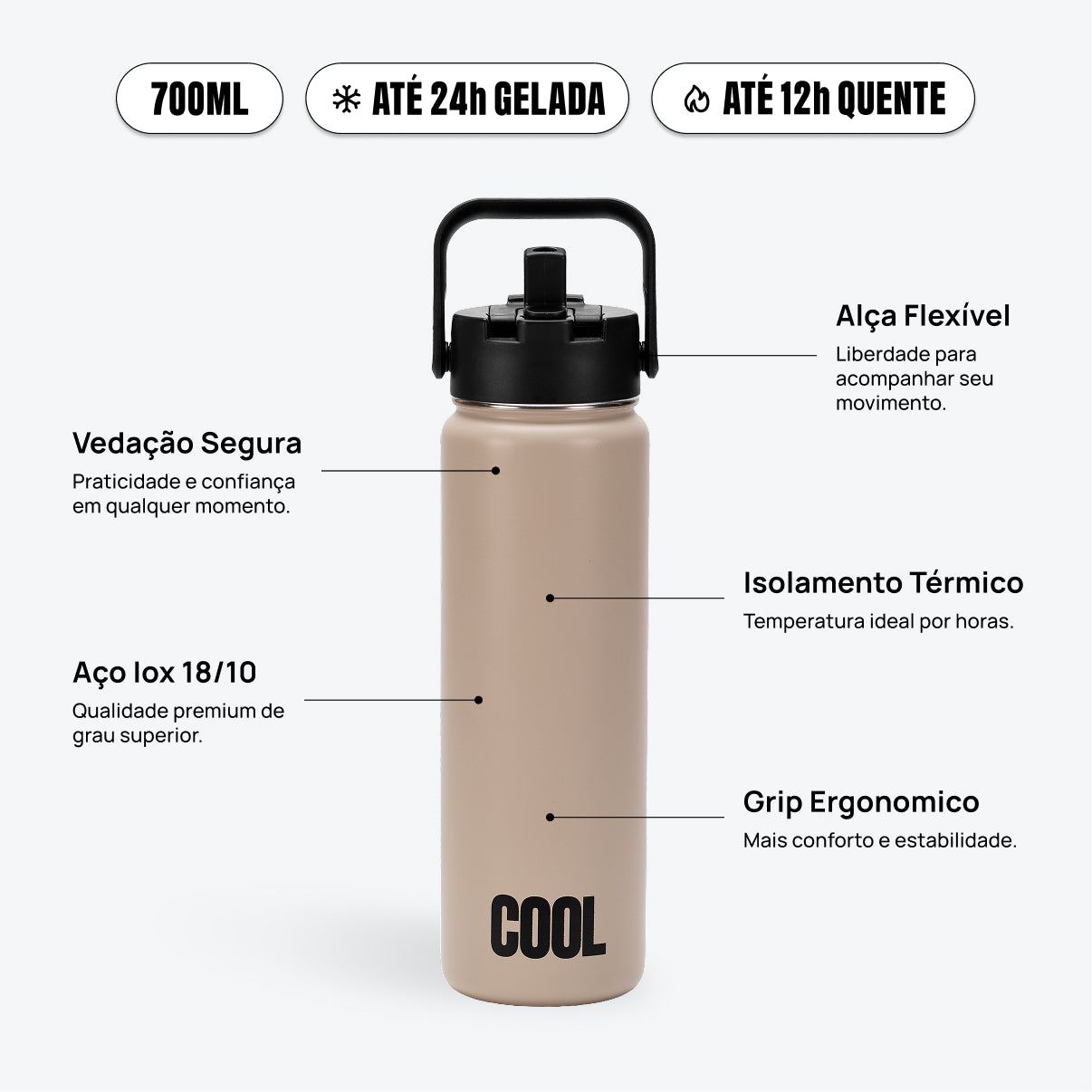 Garrafa Térmica Cool 700ML