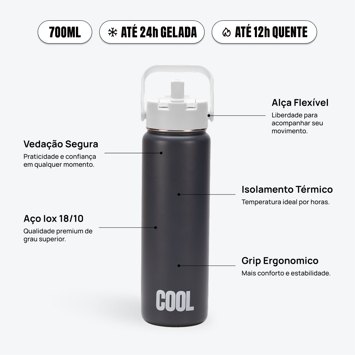 Garrafa Térmica Cool 700ML