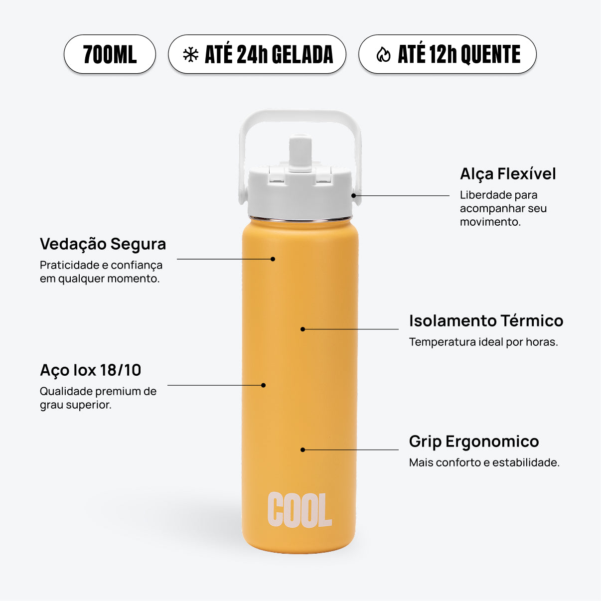 Garrafa Térmica Cool 700ML