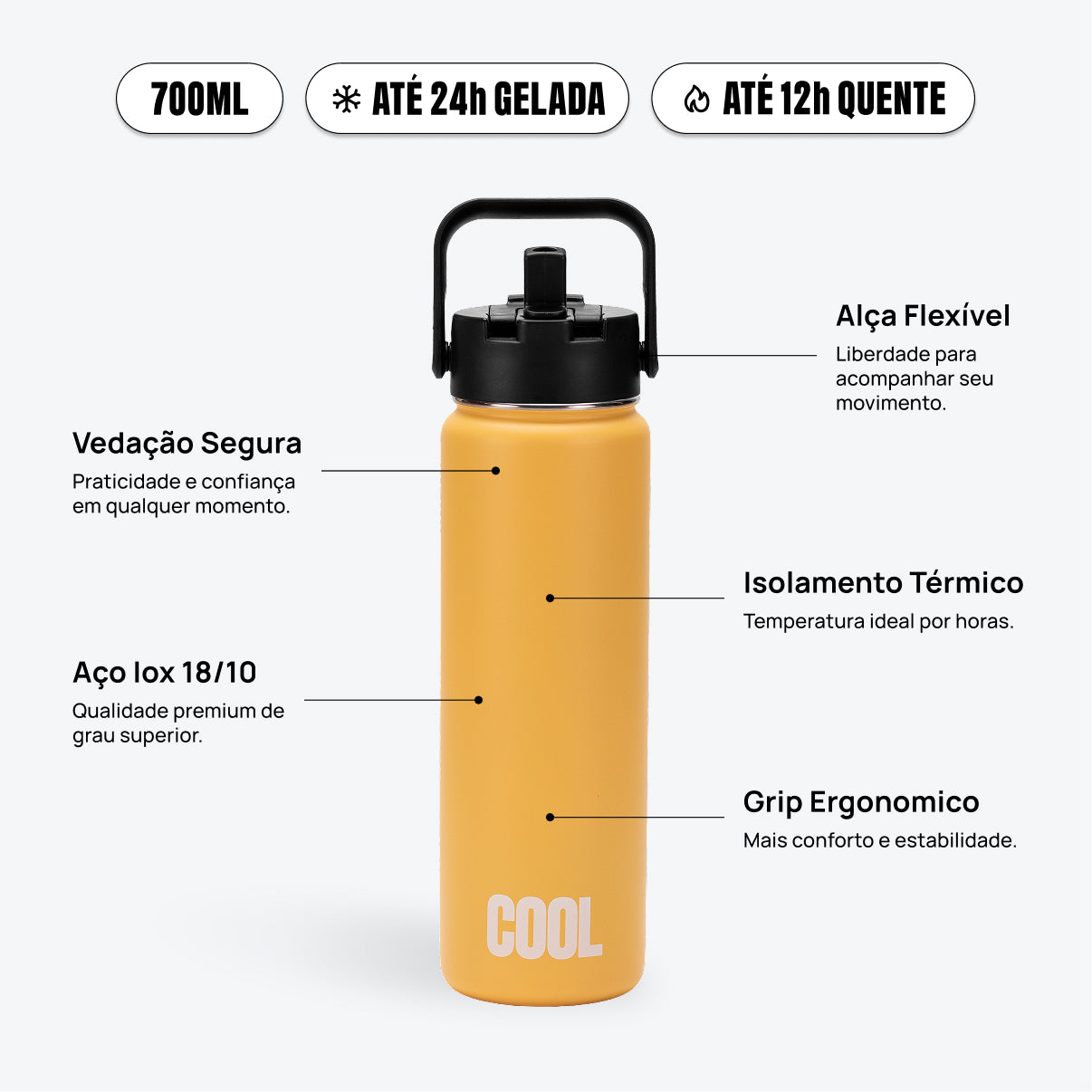 Garrafa Térmica Cool 700ML
