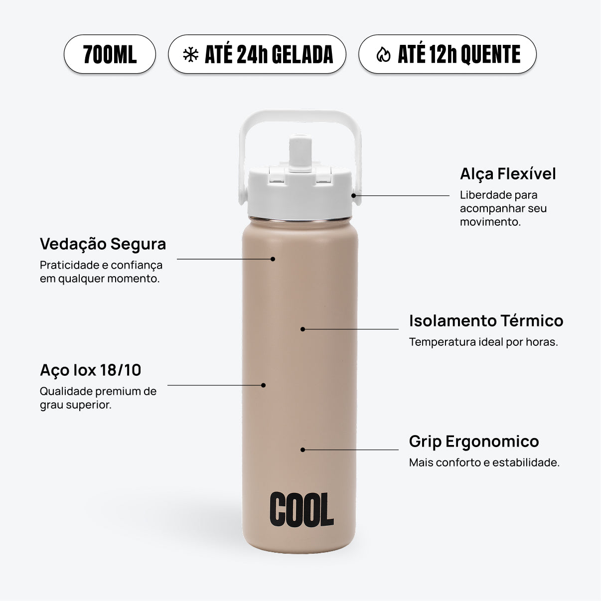 Garrafa Térmica Cool 700ML